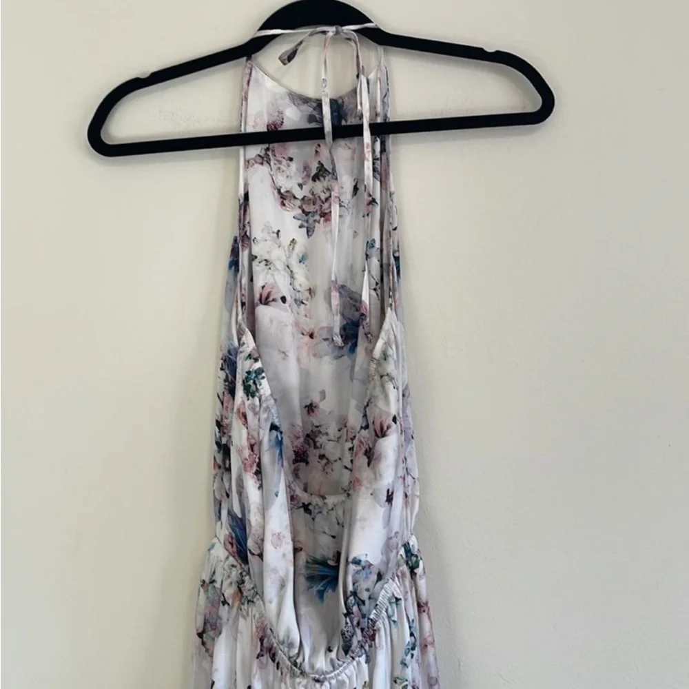Show Me Your MuMu White Floral Heather Halter Dress size small - Picture 5 of 8